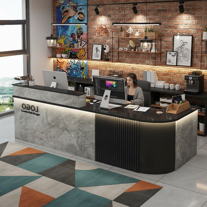 Modern Shop Reception Desks Organizers Design Long Executive Restaurant Hotel Reception Desks Luxury Mostrador Lounge Furniture