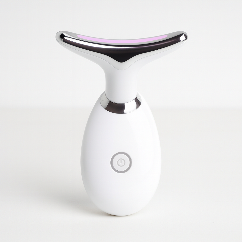 Appareil de Beauté Visage & Cou – Masseur EMS avec Thérapie LED, Anti-Rides et Réducteur de Double Menton