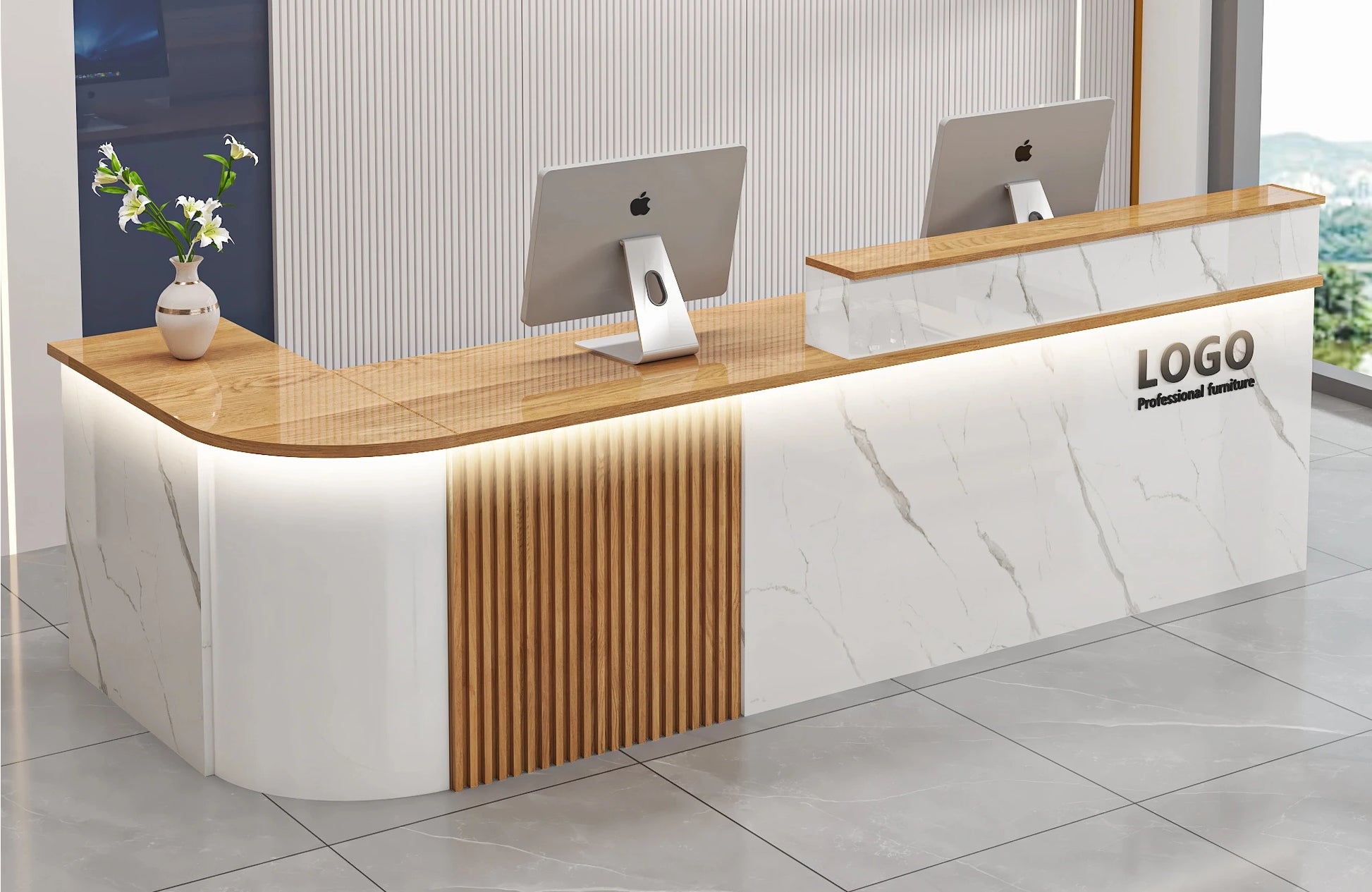 Modern Shop Reception Desks Organizers Design Long Executive Restaurant Hotel Reception Desks Luxury Mostrador Lounge Furniture