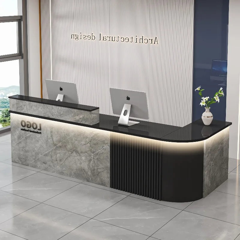 Modern Shop Reception Desks Organizers Design Long Executive Restaurant Hotel Reception Desks Luxury Mostrador Lounge Furniture