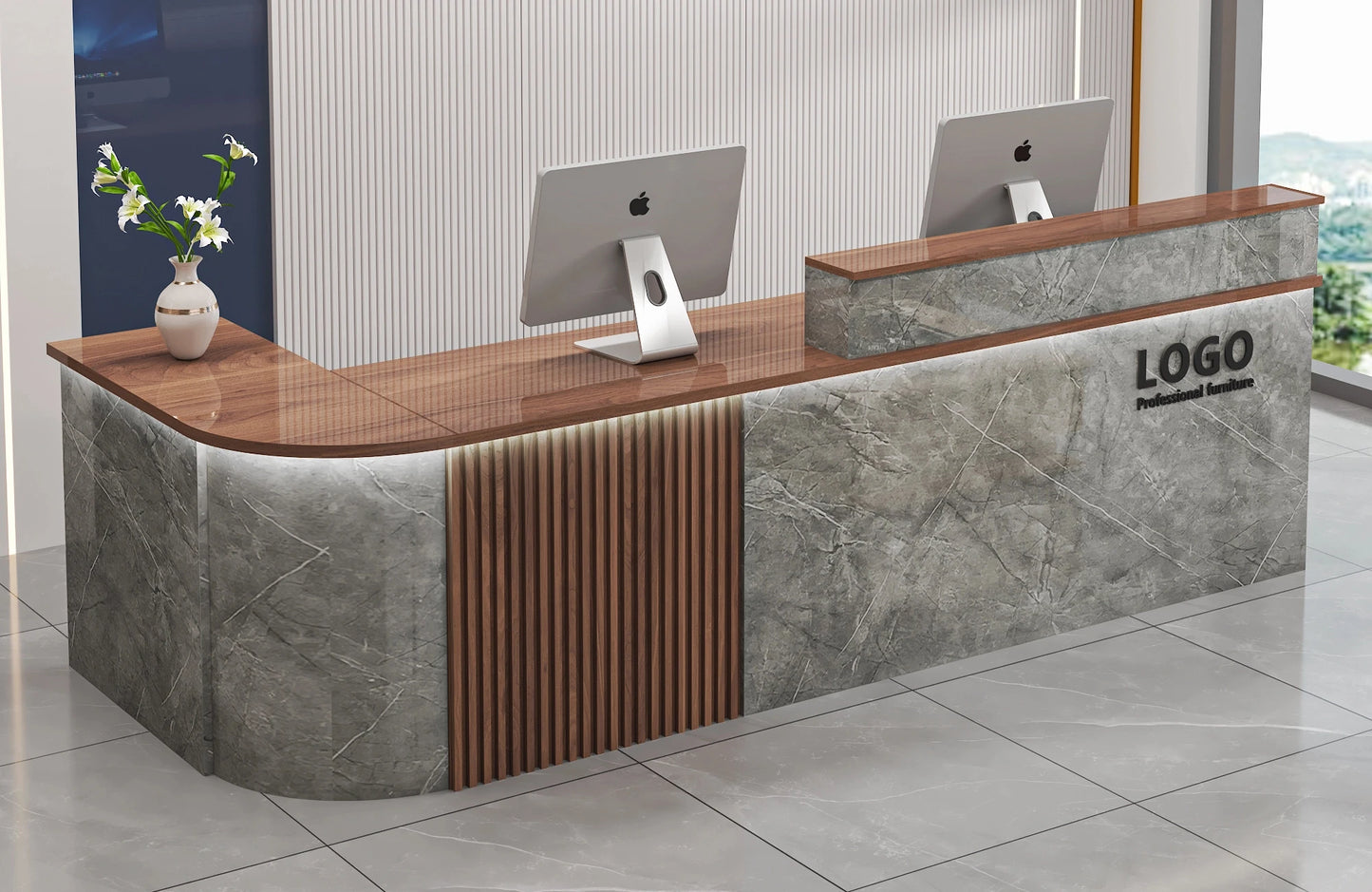 Modern Shop Reception Desks Organizers Design Long Executive Restaurant Hotel Reception Desks Luxury Mostrador Lounge Furniture