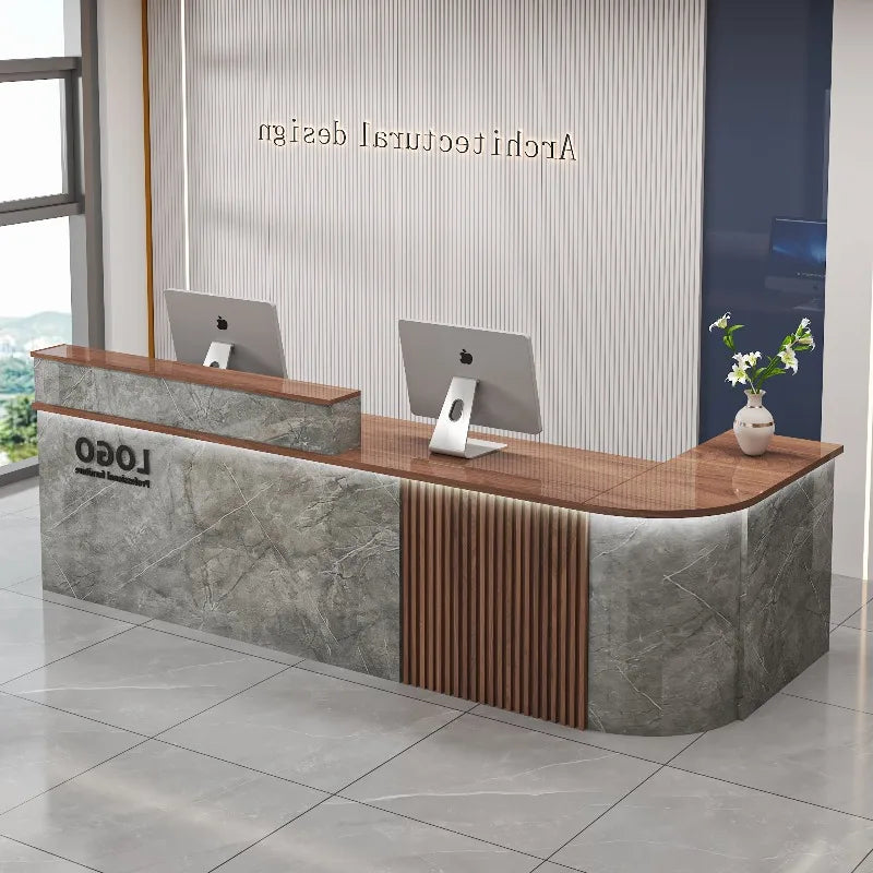 Modern Shop Reception Desks Organizers Design Long Executive Restaurant Hotel Reception Desks Luxury Mostrador Lounge Furniture