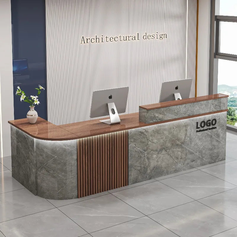 Modern Shop Reception Desks Organizers Design Long Executive Restaurant Hotel Reception Desks Luxury Mostrador Lounge Furniture