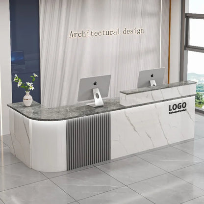 Modern Shop Reception Desks Organizers Design Long Executive Restaurant Hotel Reception Desks Luxury Mostrador Lounge Furniture